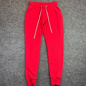 Love Me by Reflex Joggers Women Size S Red Fleece Lined Sweatpants